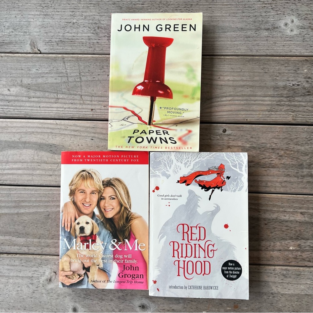 Book Bundle: Paper Towns, Marley & Me and Red Riding Hood